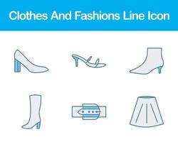 Clothes And Fashions Vector Icon Set