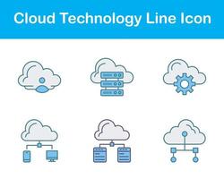 Cloud Technology Vector Icon Set