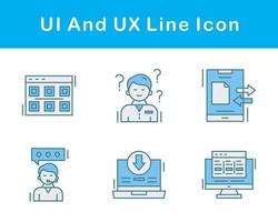 ui y ux vector icono conjunto