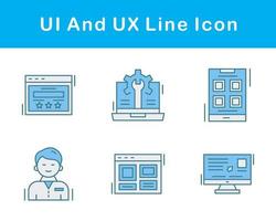 ui y ux vector icono conjunto