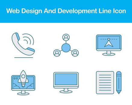 Web Design And Development Vector Icon Set