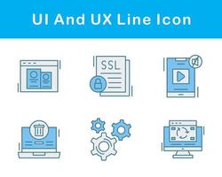 ui y ux vector icono conjunto