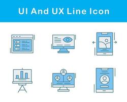 ui y ux vector icono conjunto