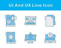 ui y ux vector icono conjunto