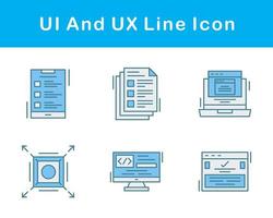 ui y ux vector icono conjunto