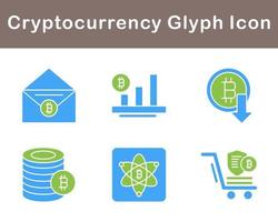 Bitcoin And Cryptocurrency Vector Icon Set