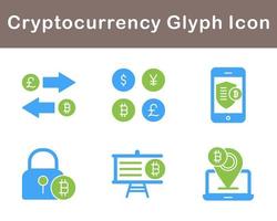 bitcoin y criptomoneda vector icono conjunto