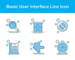 básico usuario interfaz vector icono conjunto