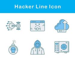 conjunto de iconos de vector de hacker