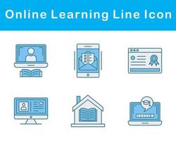 Online Learning Vector Icon Set