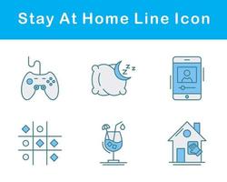 Stay At Home Vector Icon Set