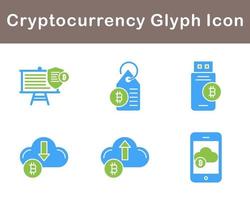 Bitcoin And Cryptocurrency Vector Icon Set