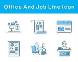 Work Office And Job Vector Icon Set