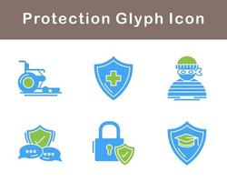 proteccion vector icono conjunto
