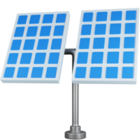3d ícone ilustração dois solar painéis png