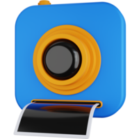3d ikon illustration kamera med resultat png