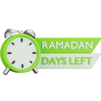 3D Icon Illustration ramadan days left png