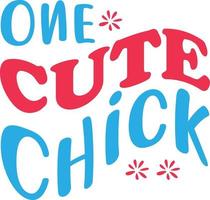 One Cute Chick vector