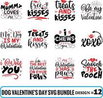 Dog Valentine's Day SVG Bundle vector