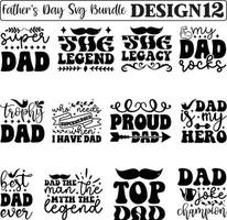Father's Day SVG Bundle vector