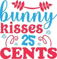 Bunny Kisses 25 Cents vector