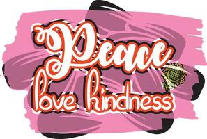 Peace love kindness vector