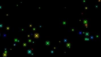 ABSTRACT glowing stars on black screen video