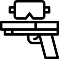 ilustración de vector de pistola en un fondo. símbolos de calidad premium. iconos vectoriales para concepto y diseño gráfico.