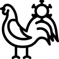 Ilustración de vector de gallina en un fondo. Símbolos de calidad premium. Iconos vectoriales para concepto y diseño gráfico.