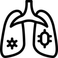 ilustración vectorial de pulmones en un fondo. símbolos de calidad premium. iconos vectoriales para concepto y diseño gráfico. vector