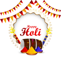 glücklich holi Festival von Farbe mit explodierte bunt Pulver png