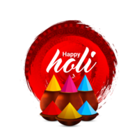 Happy holi festival of color with exploded colorful powder png