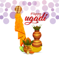 Happy ugadi celebration greeting card png