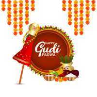 feliz Ugadi celebração cartão png