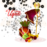 Creative design of happy gudi padwa background png