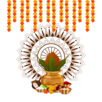 Creative design of happy gudi padwa background png