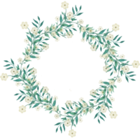 aquarelle floral couronne png avec transparent Contexte