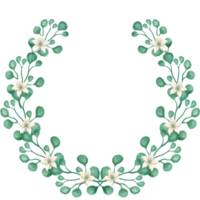 acuarela floral guirnalda png con transparente antecedentes