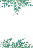 Aquarell Blumen- Rand Rahmen png mit transparent Hintergrund