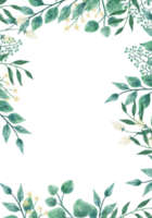 Aquarell Blumen- Rand Rahmen png mit transparent Hintergrund