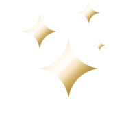 3d golden star with various size png