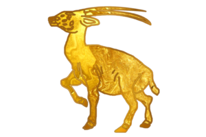 golden Farbe von Saola Symbol, ein gefährdet Vietnamesisch Tier png