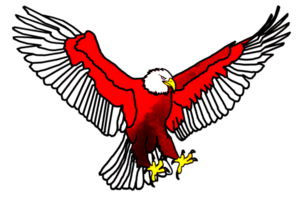 Symbol Adler fliegend bereit zu jagen png