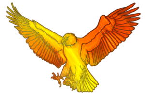 ícone Águia vôo pronto para caçar png