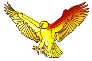 Symbol Adler fliegend bereit zu jagen png