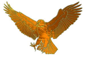 Symbol Adler fliegend bereit zu jagen png