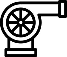 Ilustración de vector de turbina en un fondo. Símbolos de calidad premium. Iconos vectoriales para concepto y diseño gráfico.