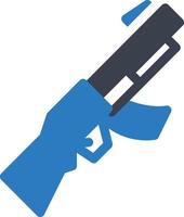 Ilustración de vector de rifle en un fondo. Símbolos de calidad premium. Iconos vectoriales para concepto y diseño gráfico.