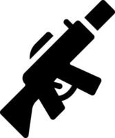Ilustración de vector de rifle en un fondo. Símbolos de calidad premium. Iconos vectoriales para concepto y diseño gráfico.