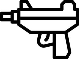 ilustración de vector de pistola en un fondo. símbolos de calidad premium. iconos vectoriales para concepto y diseño gráfico.